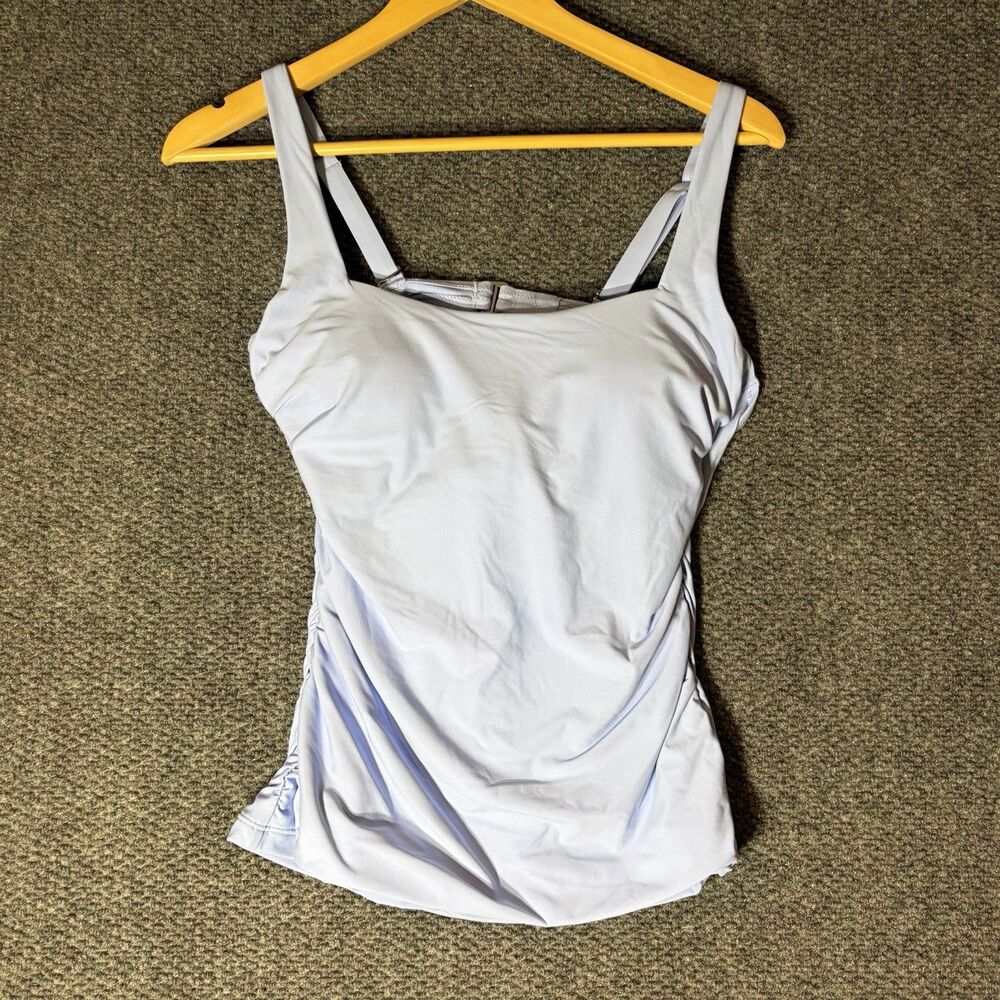 Athleta size 34B/C Square Neck Bra Cup Tankini Swallowtail Blue